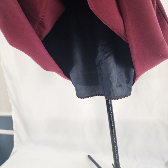 Leifnotes Pink & Burgundy Sleeveless Wrap Dress With Tie Waist - Size 10P - Picture 9 of 15